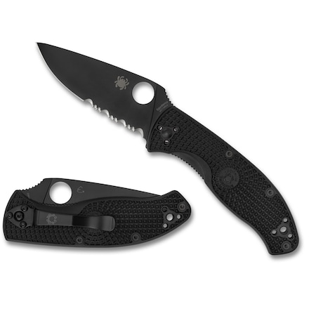 Spyderco 2024 Spyderco, Reveal V4, Tenacious, Black Frn, Black Blade, Combo Edge SPY-C122PSBBK